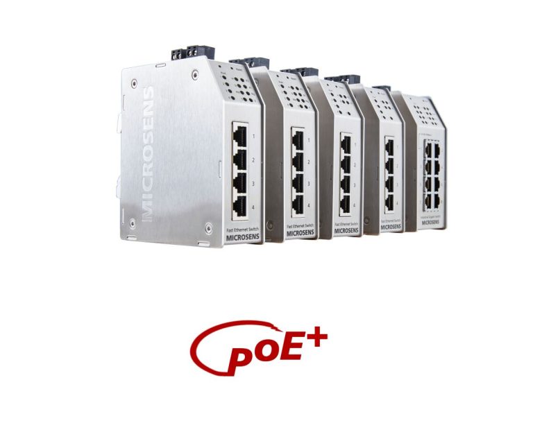 Gama de switches industriales MICROSENS Profi Line en carril DIN