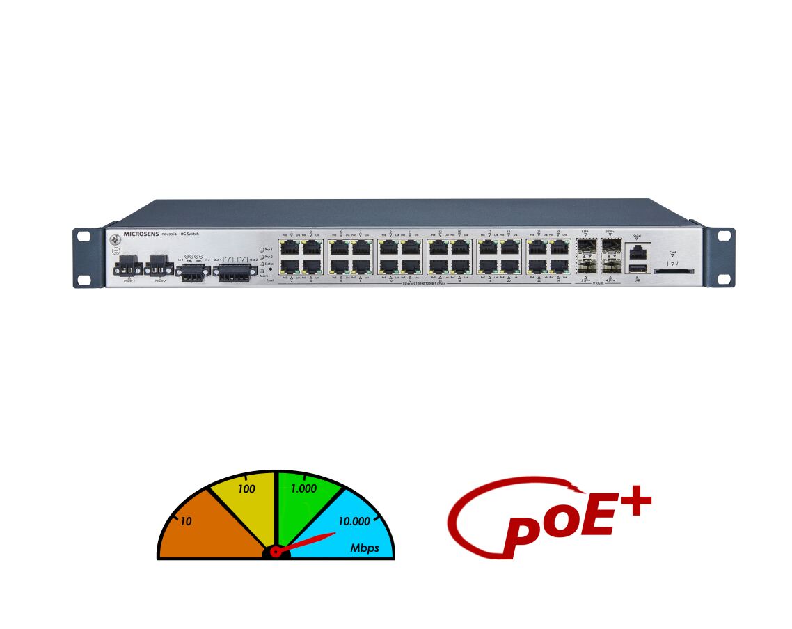 Switches industriales MICROSENS de 10 gigabits